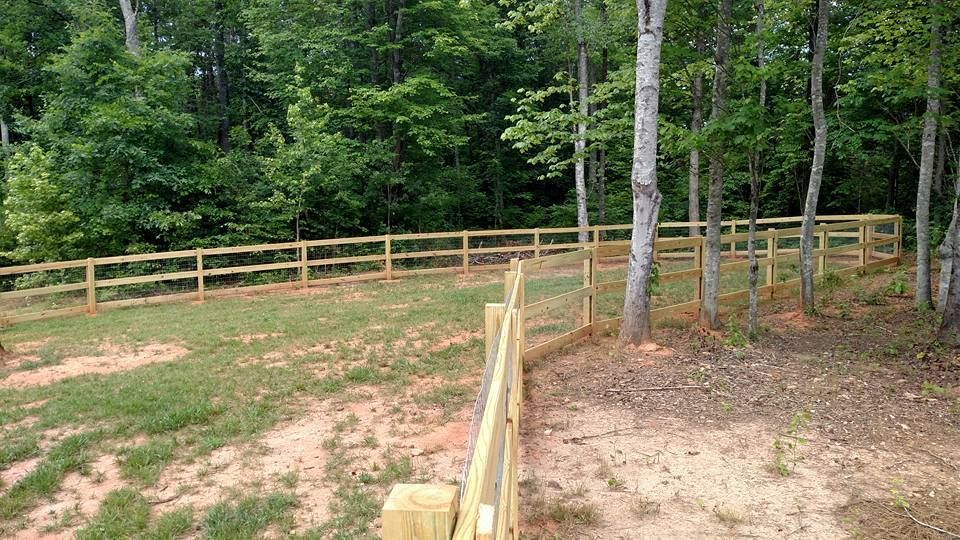 Wooden Estate Fence on the Backyard | Pickens, SC | Allen's Fencing