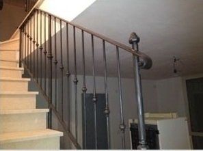 scala con passamano in ferro battuto su misura