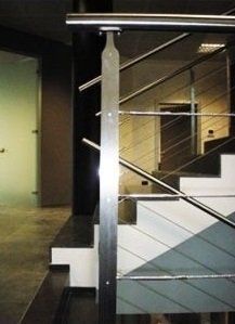 scale con passamano in acciaio inox