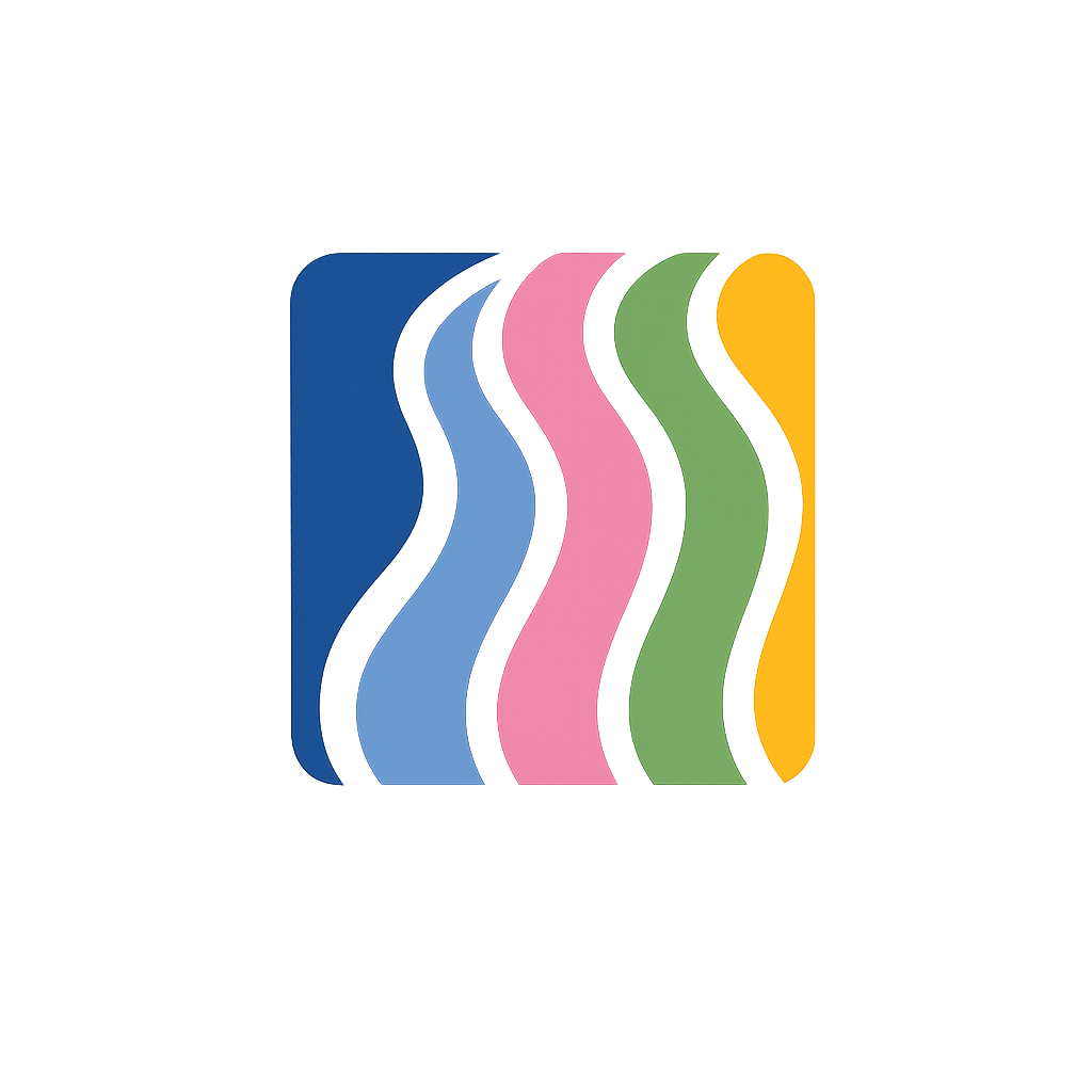 Upstream Health Project logo with 4 river streams of different colours