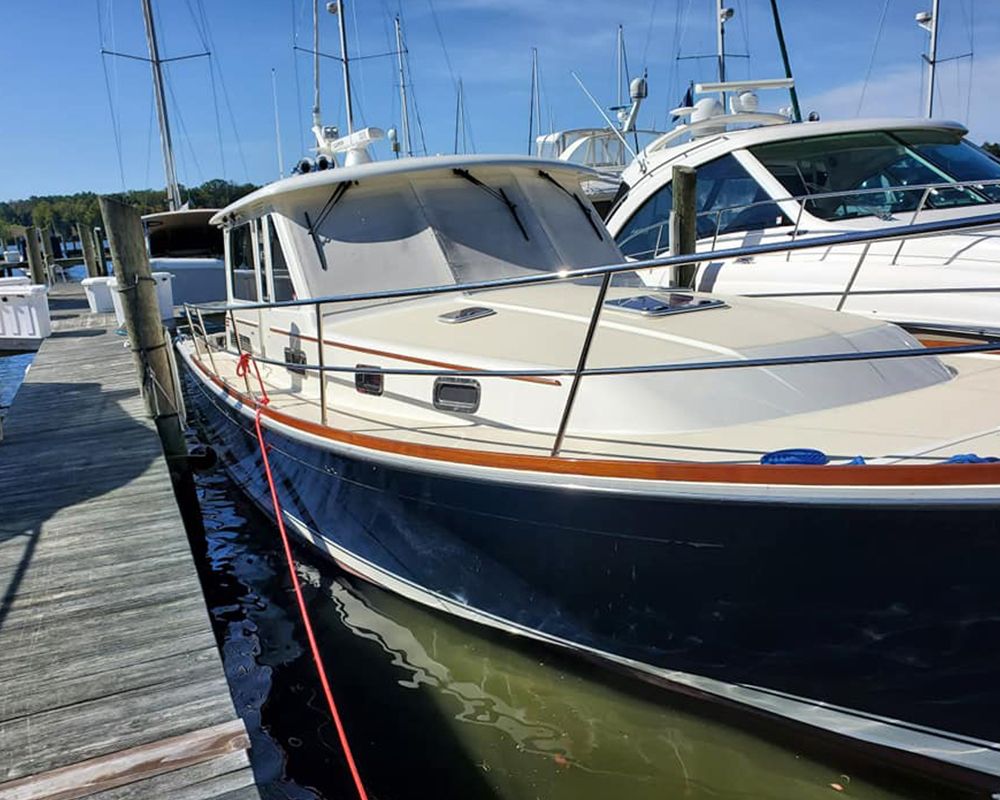 Yacht with Windshield Cover — North East, MD — Julien Window Tinting