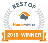 It is a badge that says best of homeadvisor 2019 winner.
