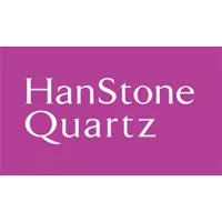 The hanstone quartz logo is on a purple background.