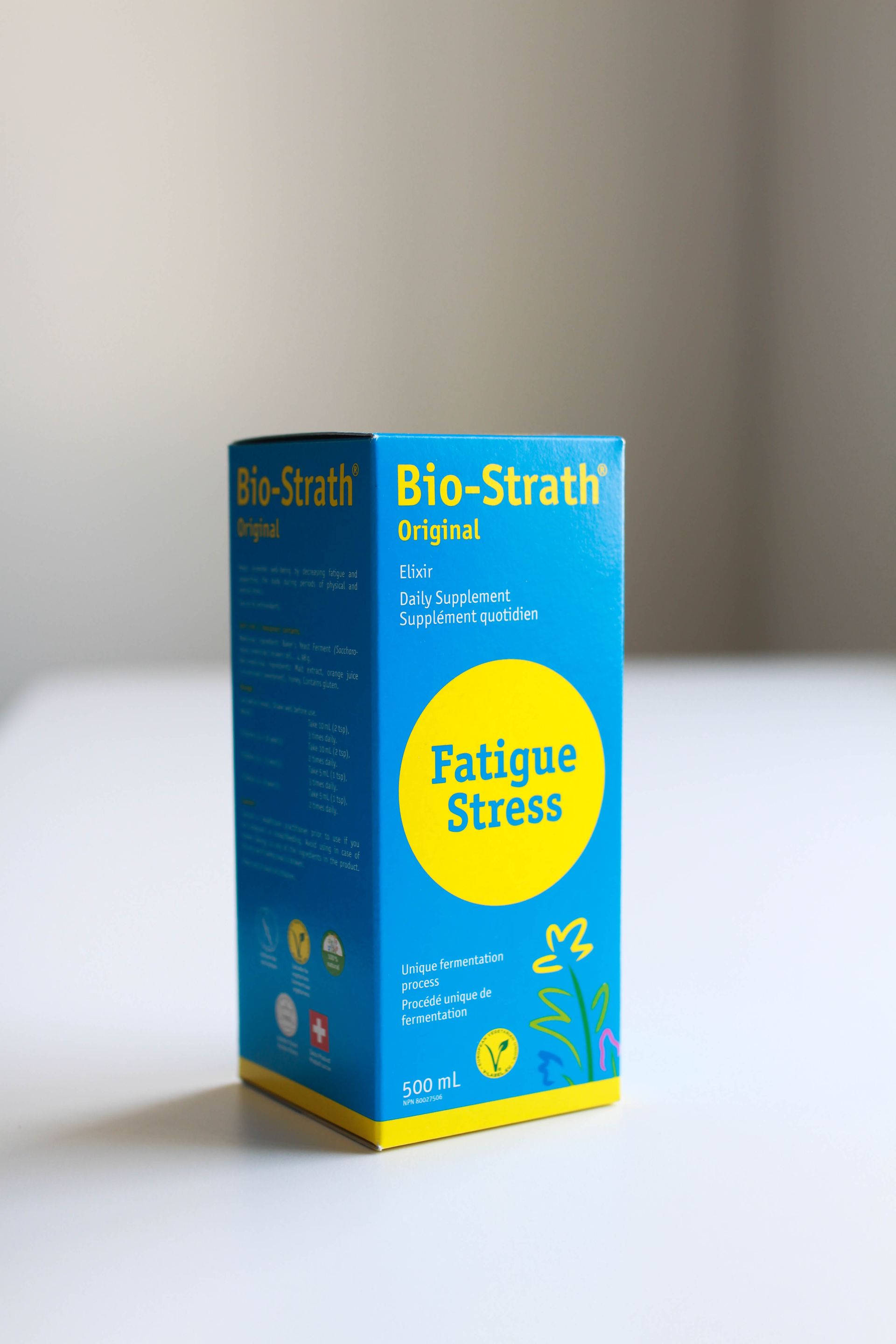 Showcasing a bottle and box of Bio-Strath