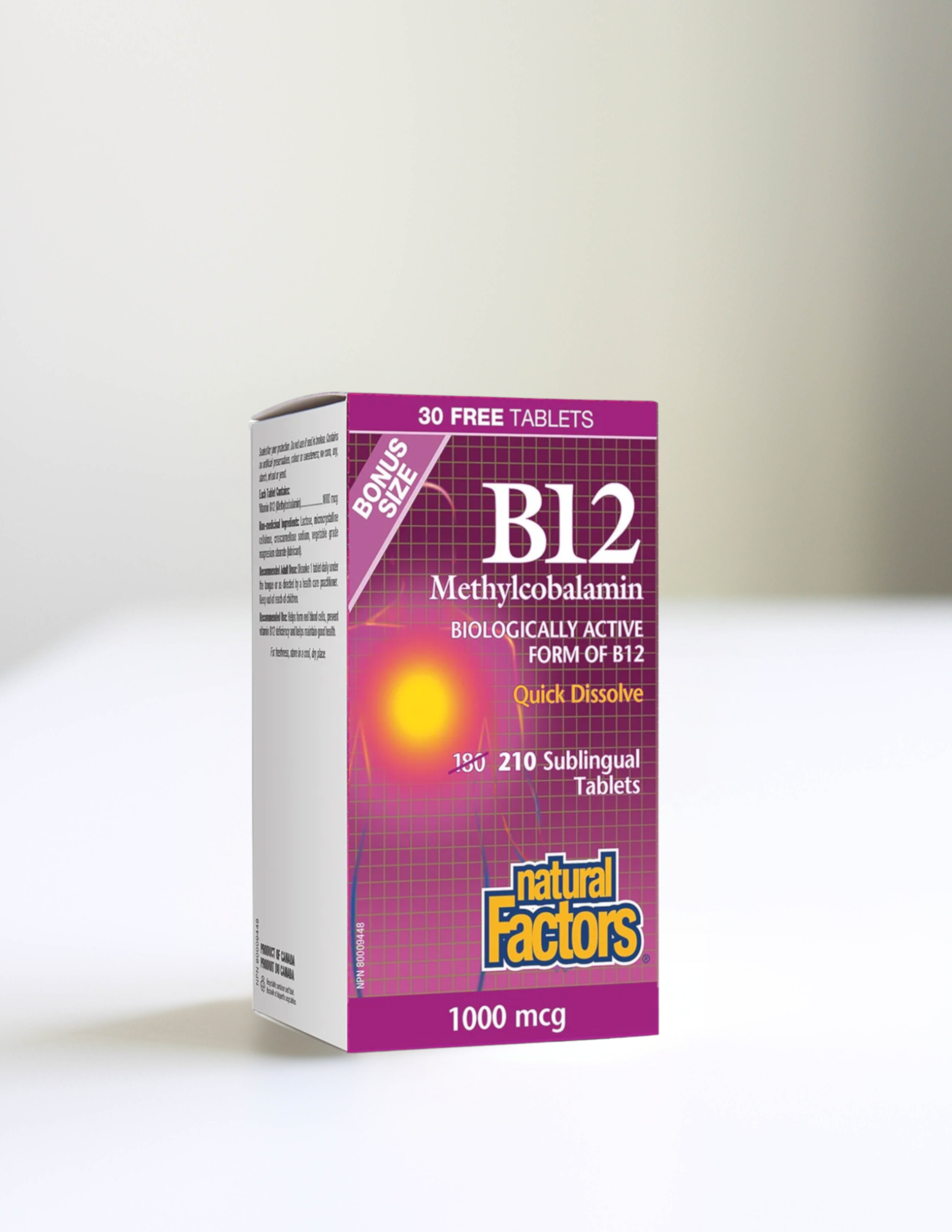 A box of Natural Factors B12