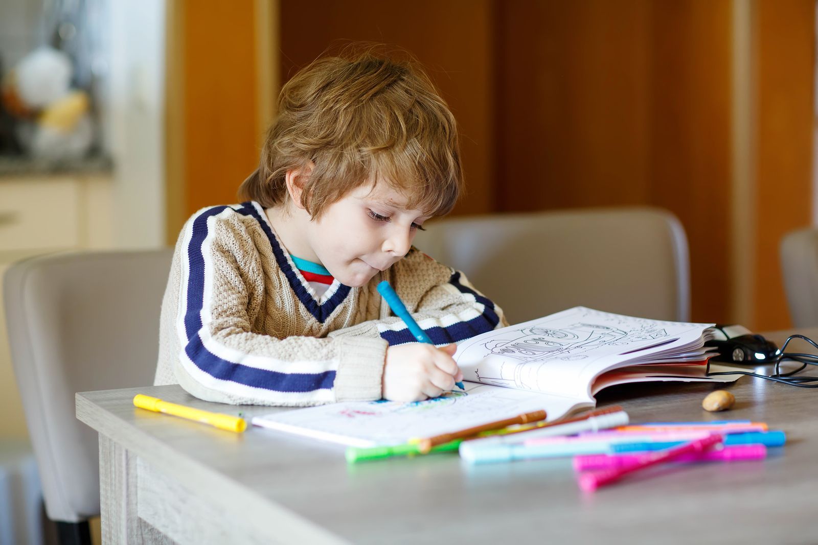 child doing homework