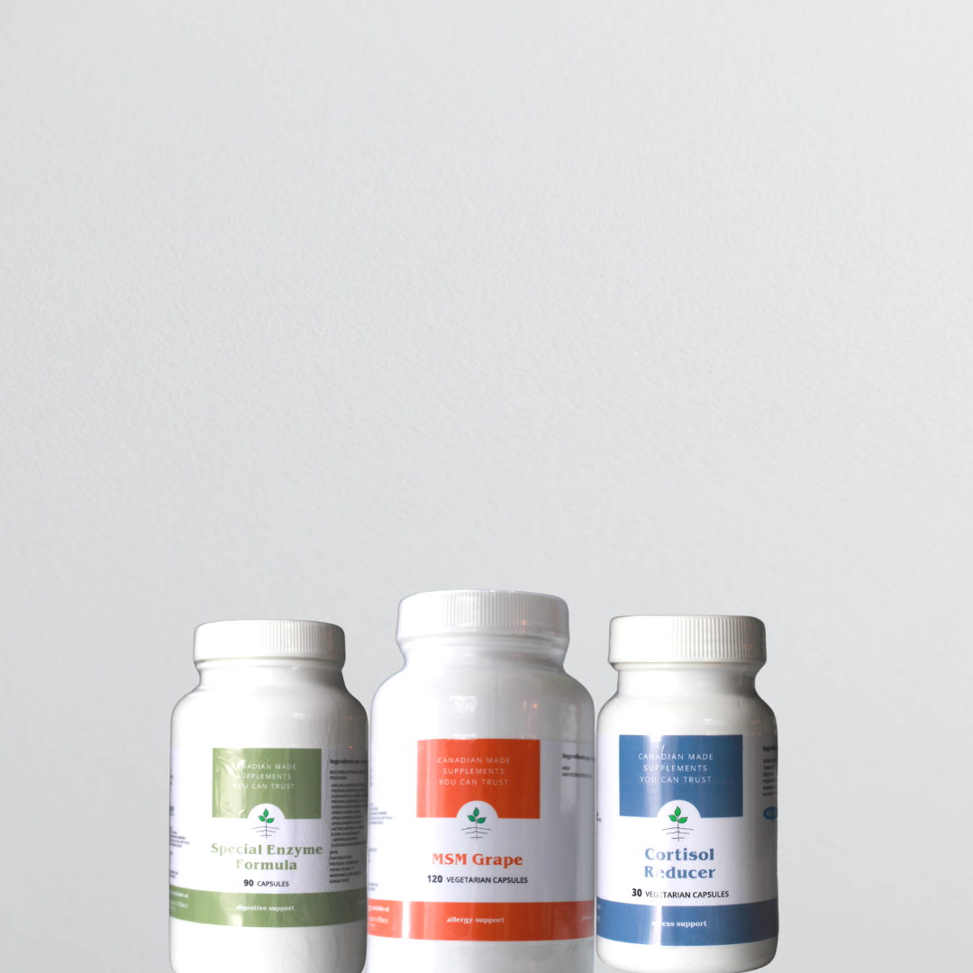three bottles of Jo Anne's Place supplements