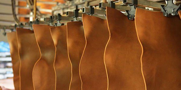 pieces of leather hanging