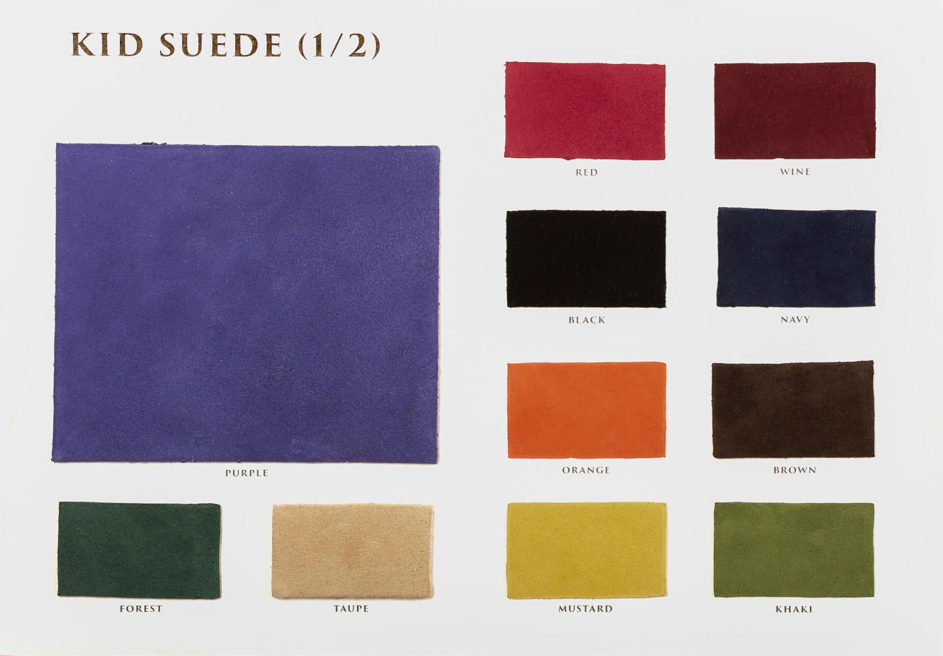 kid suede leather examples