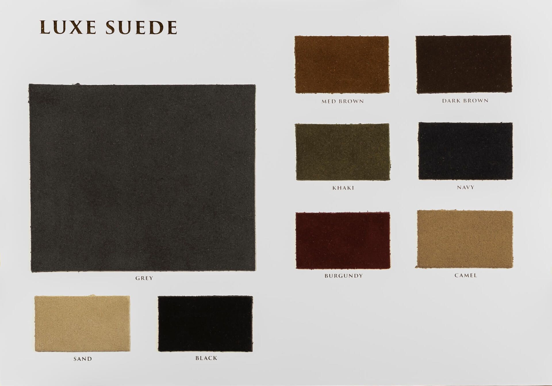 luxe suede leather examples
