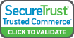 The logo for secure trust trusted commerce click to validate.