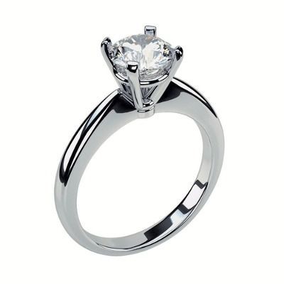 solitario in oro bianco