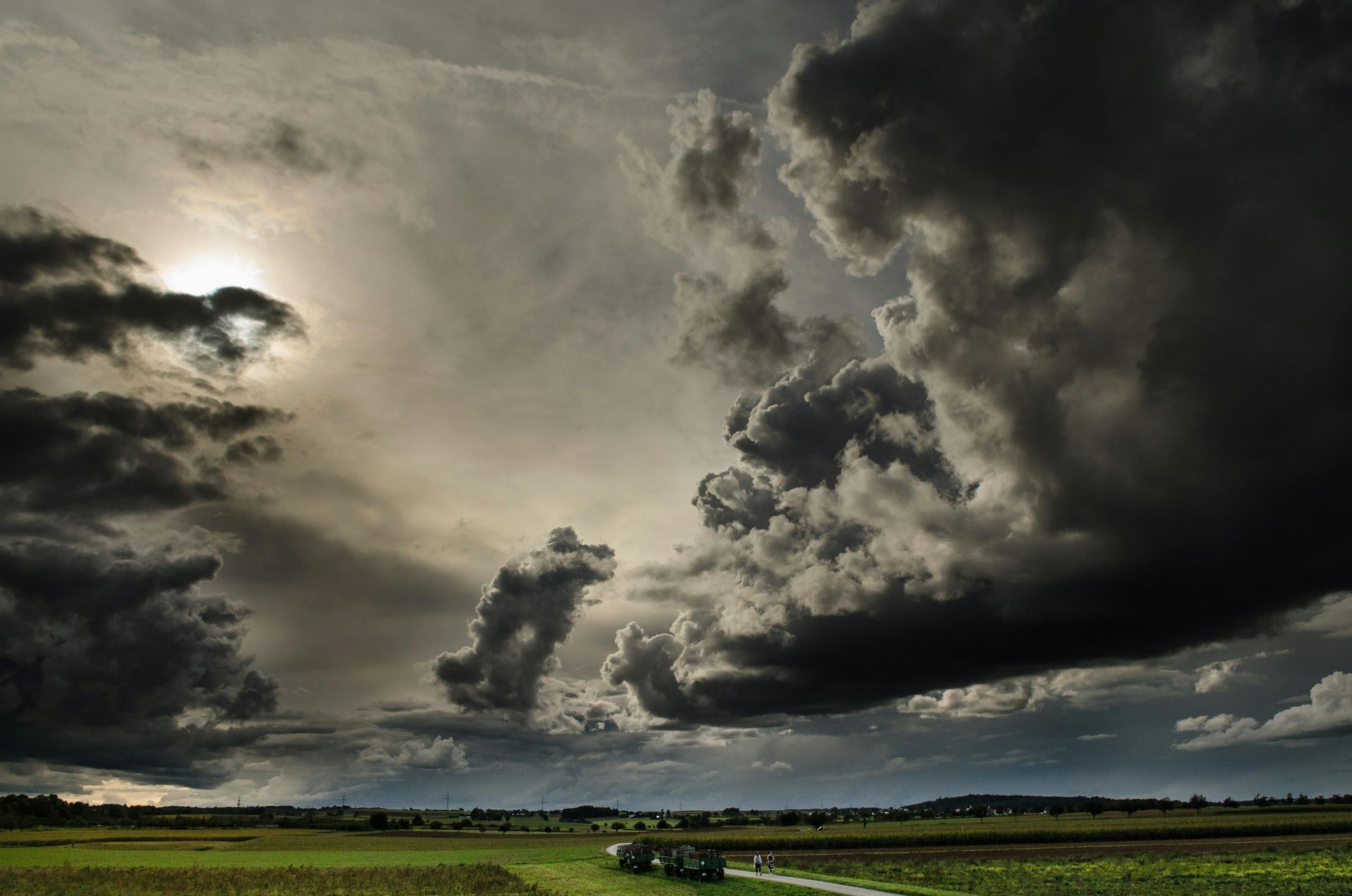Grey storm clouds