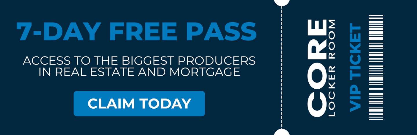 Blue promotional banner for a 7-day free pass with a “Claim Today” button and Core VIP ticket branding