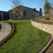 Lawn and Retaining Wall — Riverside, CA — Paz Landscape and Concrete