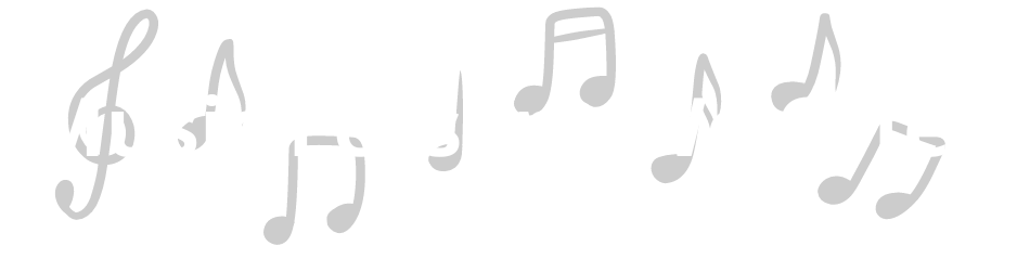 A set of music notes on a white background.