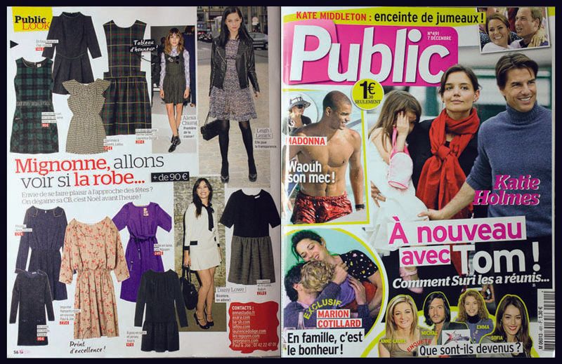 Quelques magazines dont l'un s'appelle public