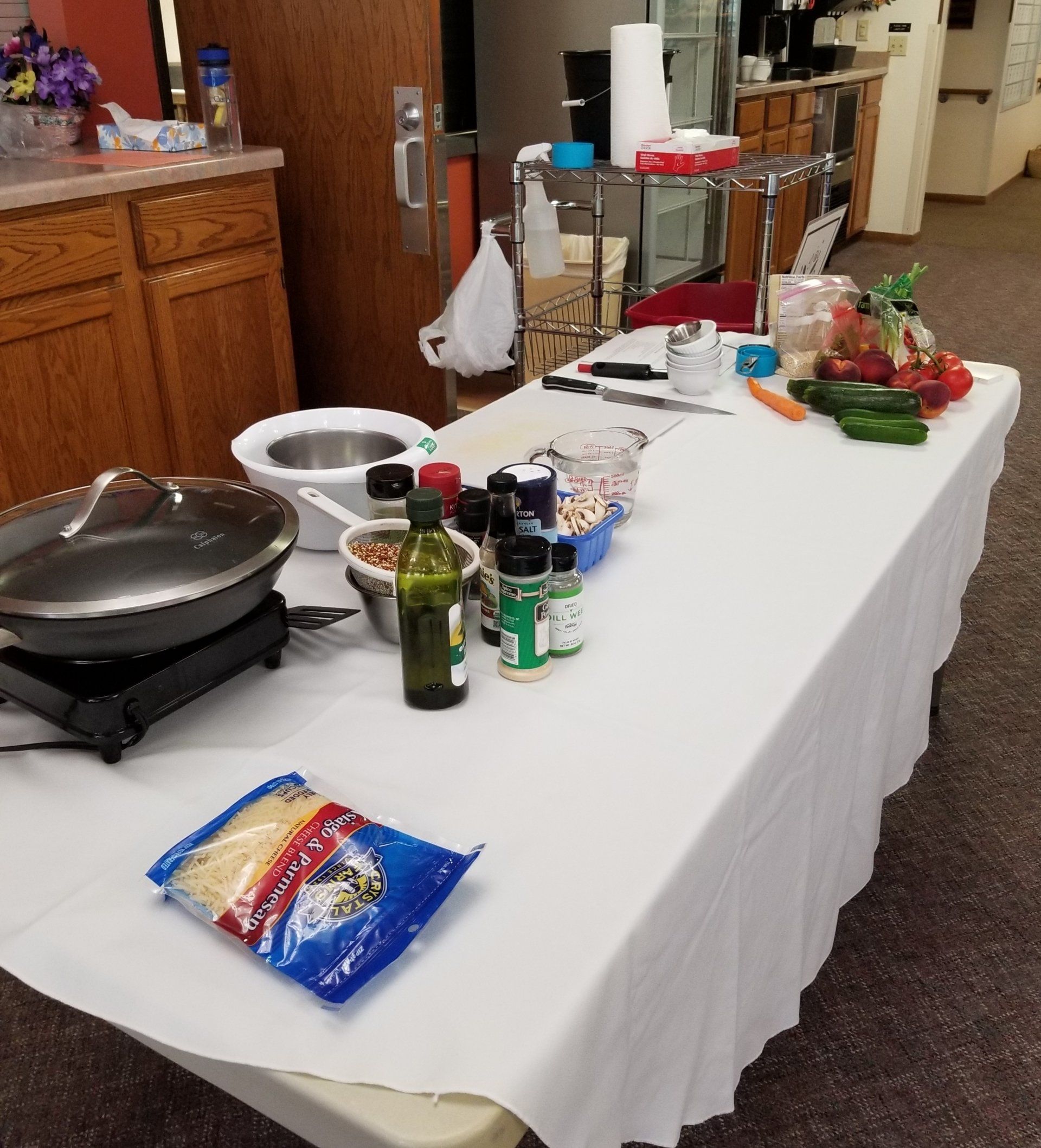 Cooking Class Demonstration Set up