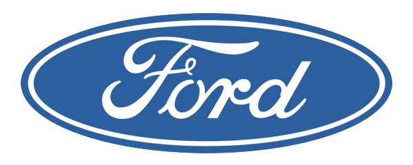 Ford logo in a blue oval with the word 