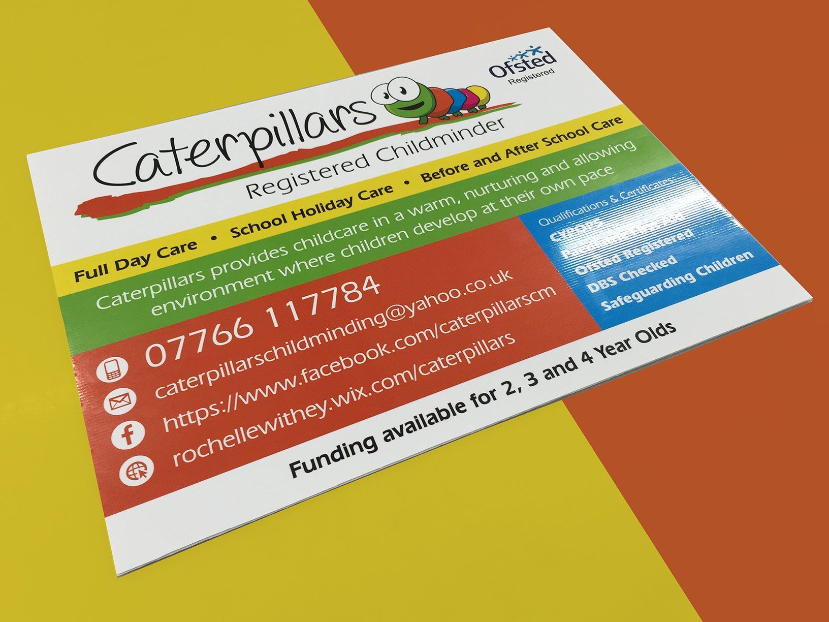 Sign board for Childminders