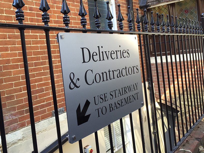 Exterior Wayfinding Sign for a College