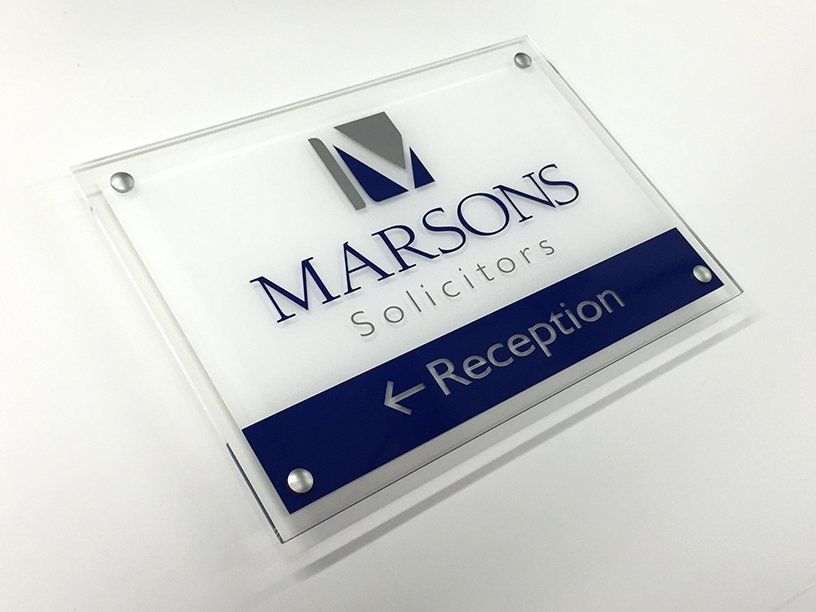 Acrylic sign for Solicitors