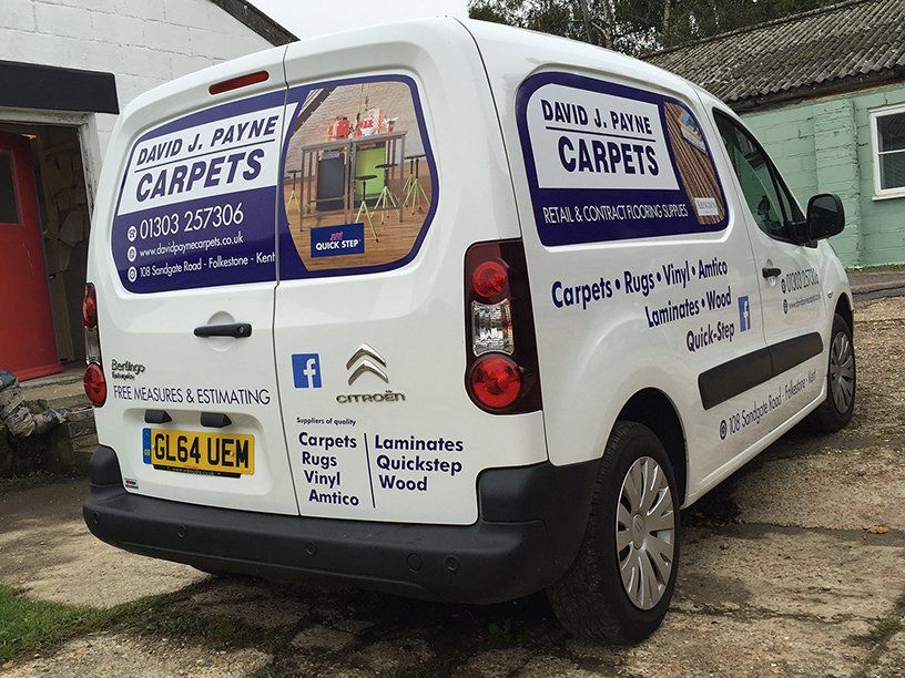 Vehicle graphics for flooring specialist