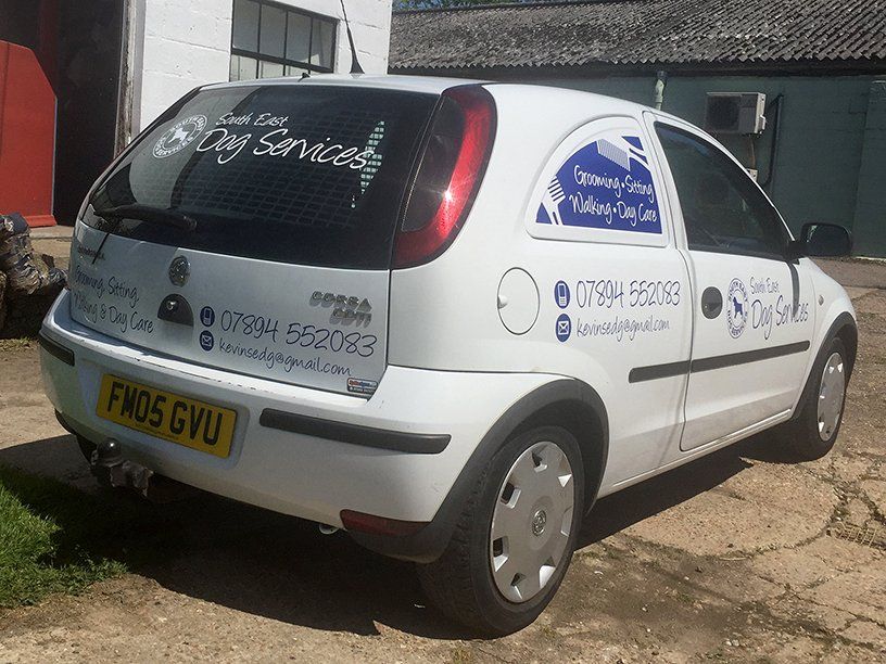 Vehicle graphics for Dog Grooming Company