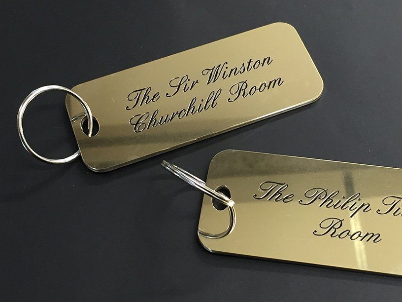 Engraved Brass Key Fobs