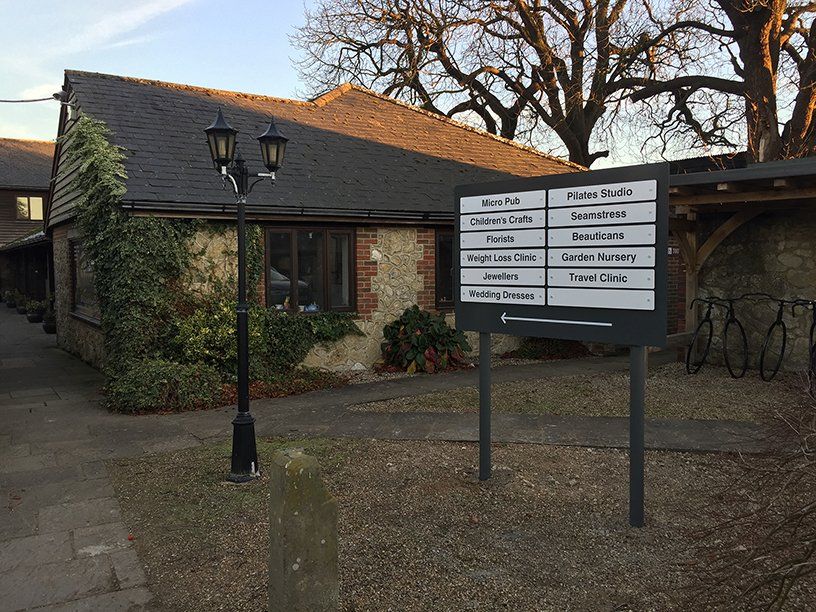 Freestanding wayfinding sign