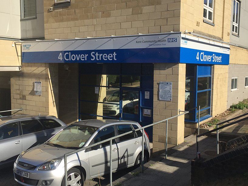 Fascia type signage for an NHS Clinic