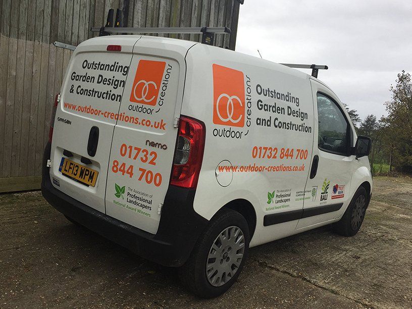 Vehicle graphics for lanscape gardening company