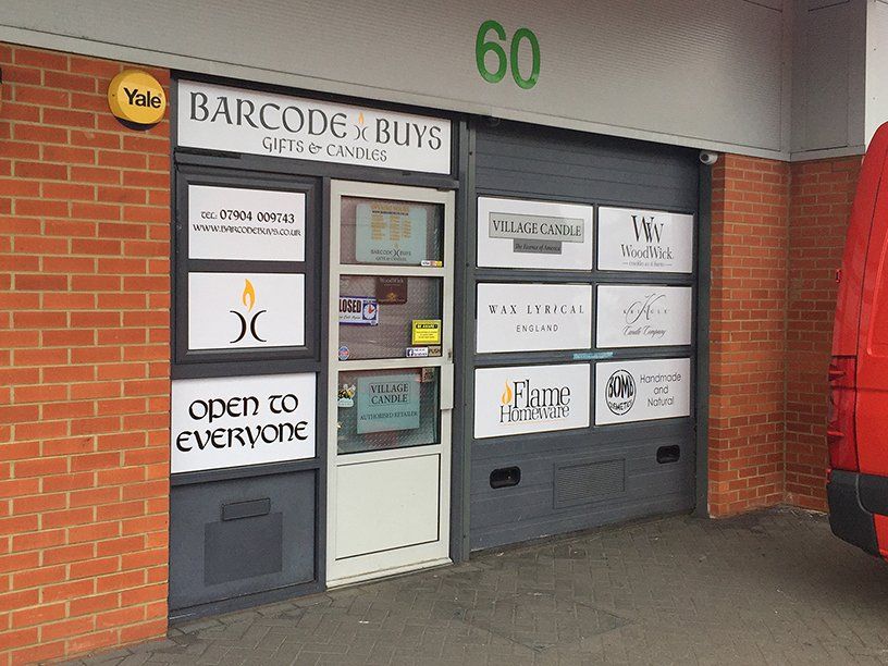 Vinyl graphics for shop