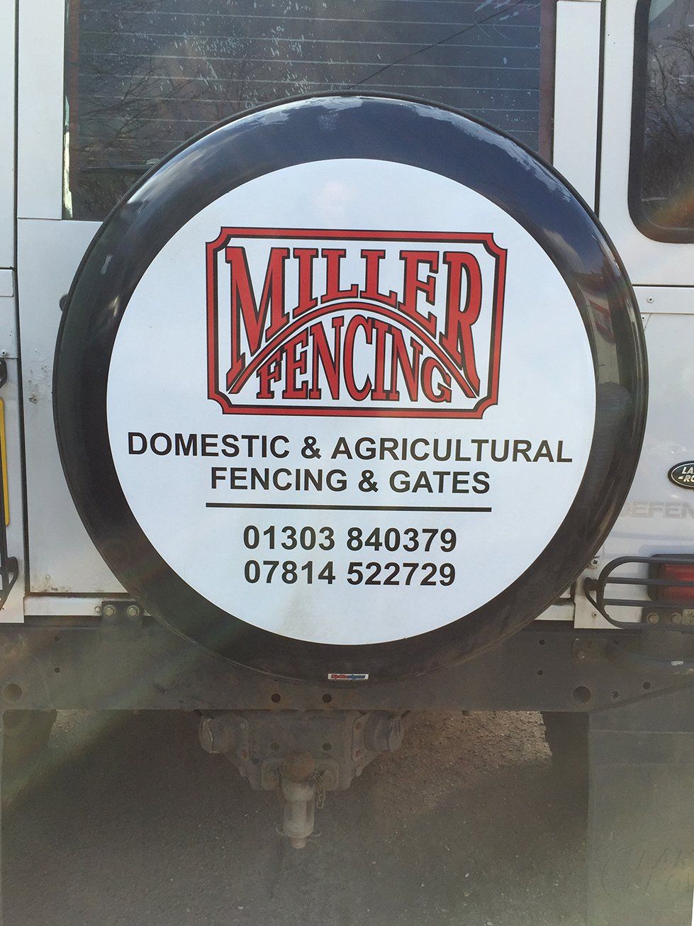 4x4 Wheelcover for fencing company