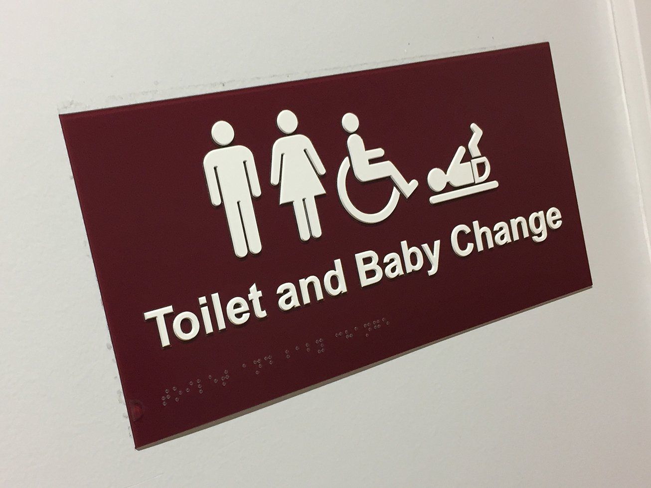 Braille and tactile door sign for doctors surgery