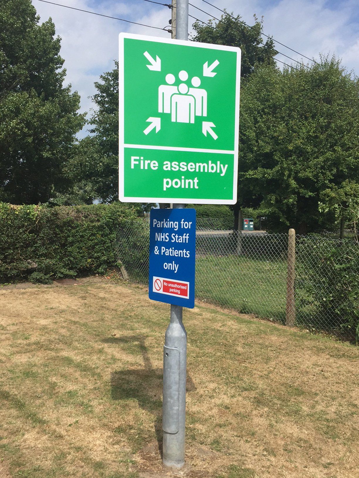 fire assembly point sign