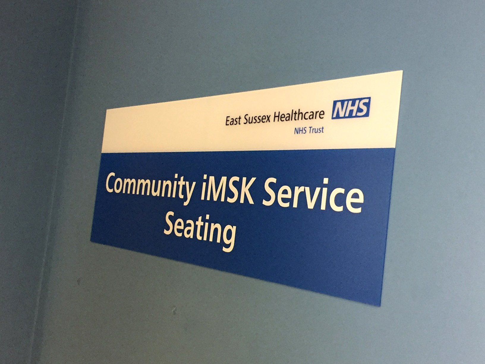 nhs internal acrylic wall sign