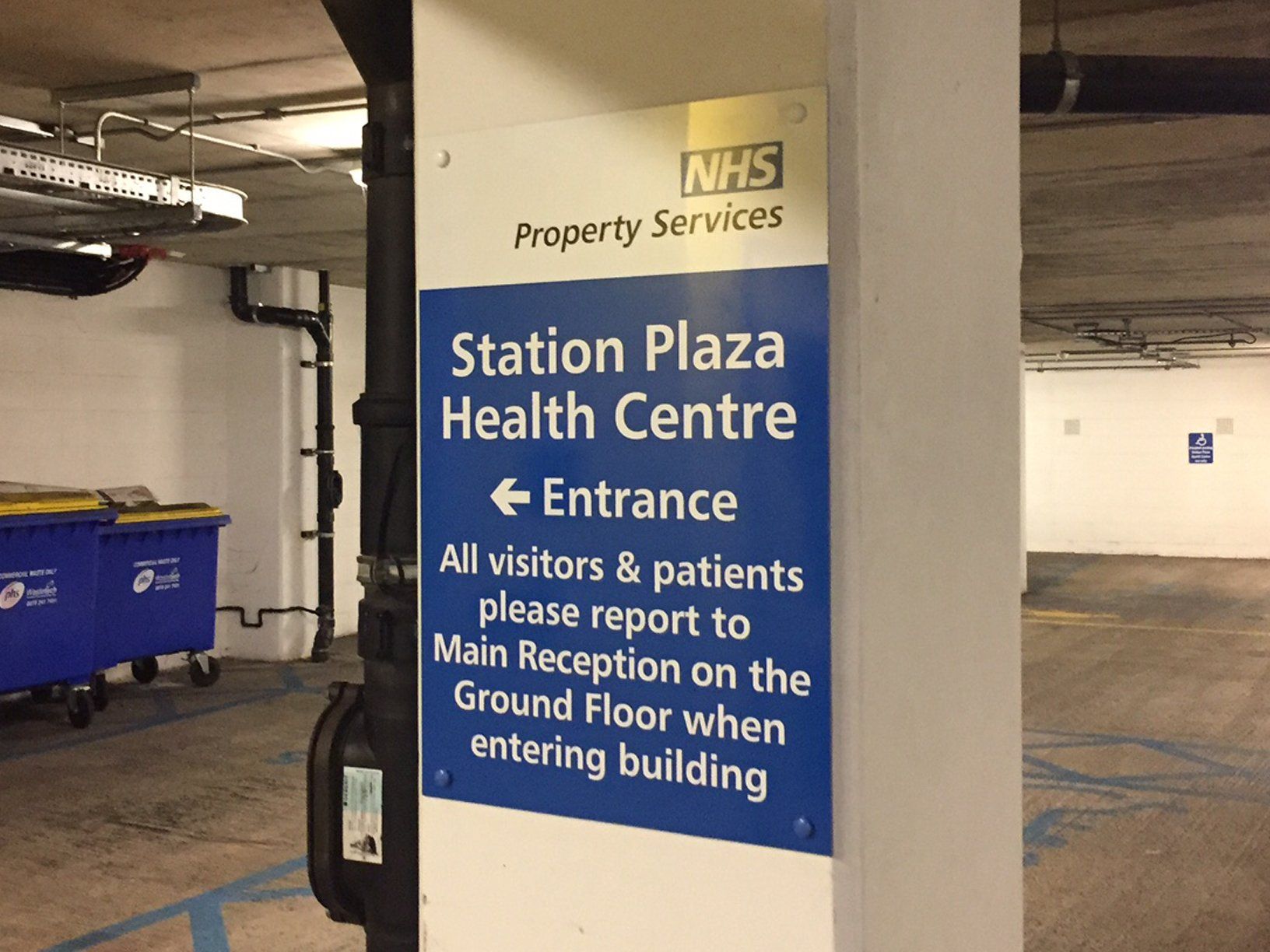 nhs car park wayfinding sign