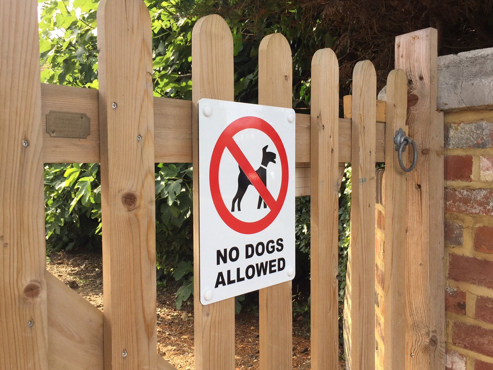 no dogs allowed sign