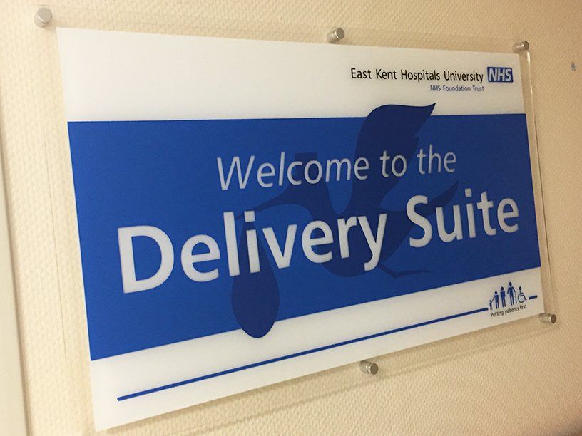 acrylic sign for hospital