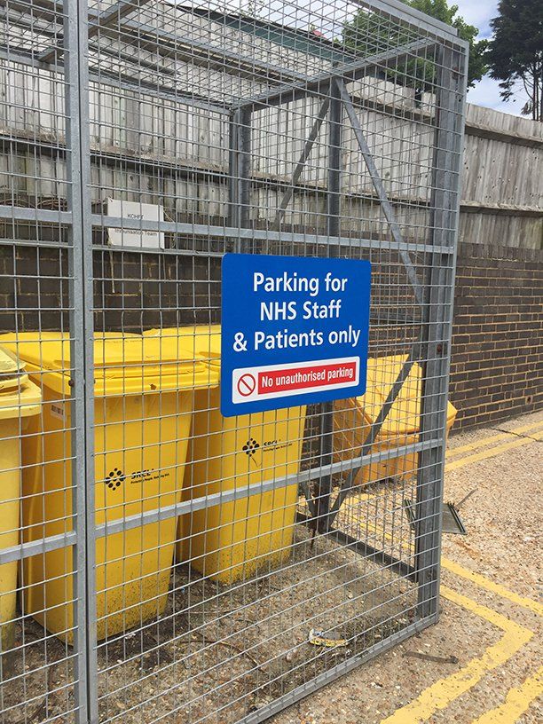 parking sign nhs