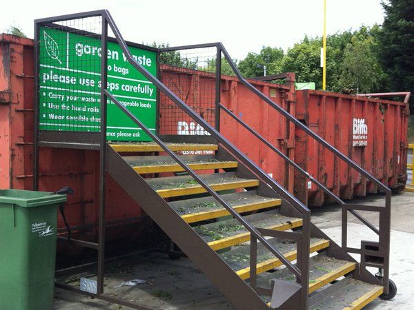 Sign for recycling centre