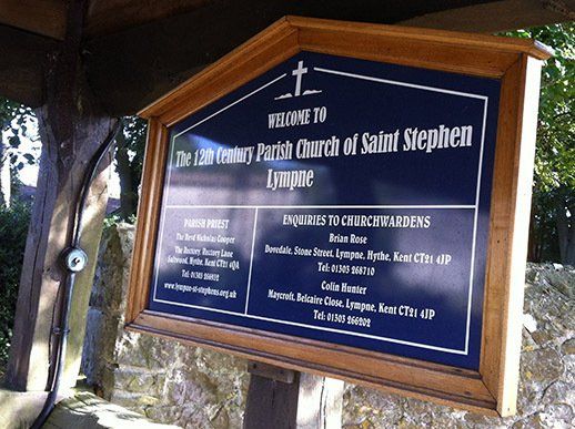 Refurbished sign for church