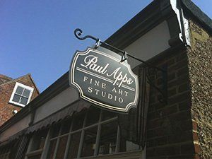 Doule sided hanging sign for shop