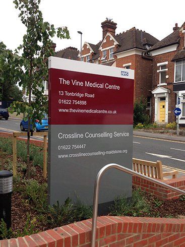 Aluminium monolith signs for medical centre