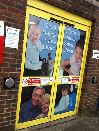 Perforated one way window film