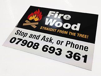 Aluminium composite sign board with vinyl graphics