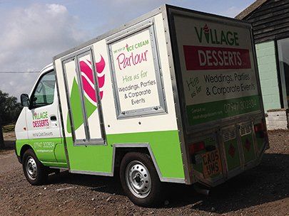 Vinyl graphics for food vendor