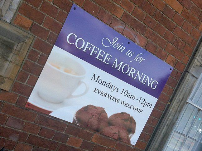 Wall sign with digitally printed graphics