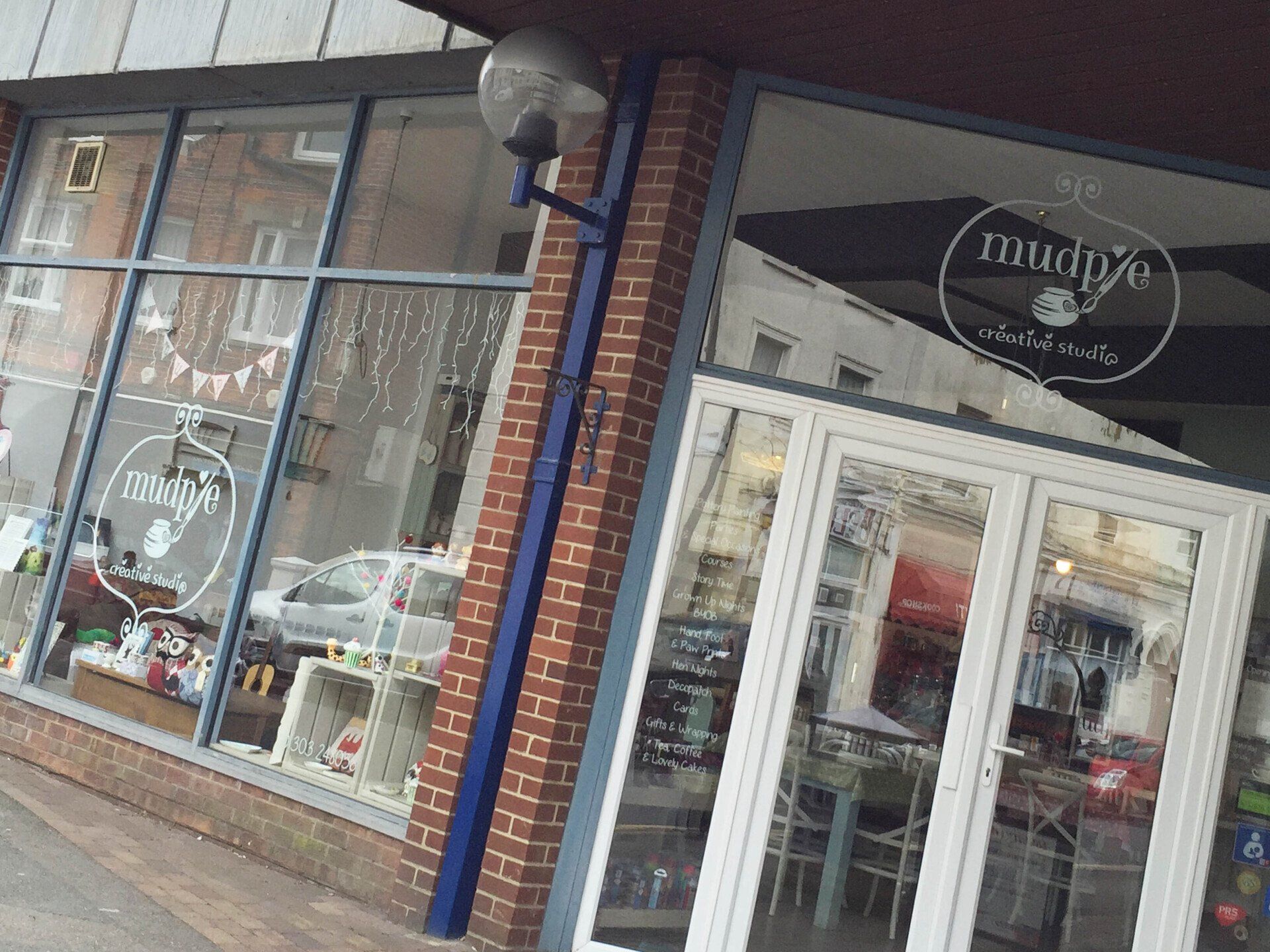 White vinyl window graphics